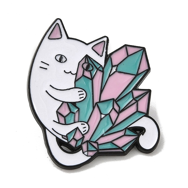 PandaHall Cat & Crystal Cluster Theme Enamel Pins, Black Alloy Badge for Backpack Clothes, White, 30x25x1.5mm Alloy+Enamel Cat Shape White
PandaHall Cat & Crystal Cluster Theme Enamel Pins, Black Alloy Badge for Backpack Clothes, White, 30x25x1.5mm Alloy+Enamel Cat Shape White