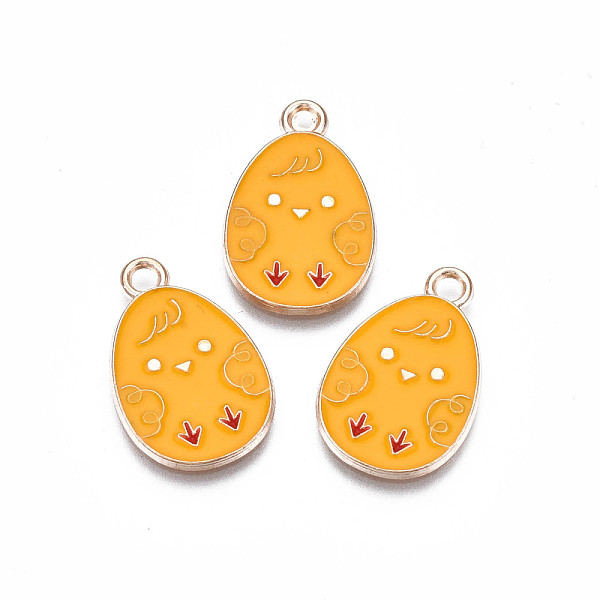 PandaHall Alloy Enamel Pendants, Light Gold, Cadmium Free & Lead Free, Easter Egg Shape with Chick, Orange, 22x14x1.5mm, Hole: 2mm...
PandaHall Alloy Enamel Pendants, Light Gold, Cadmium Free & Lead Free, Easter Egg Shape with Chick, Orange, 22x14x1.5mm, Hole: 2mm...