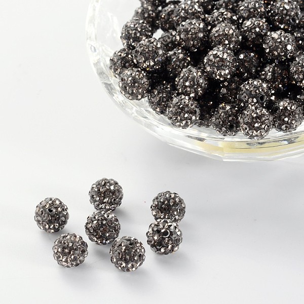 PandaHall Polymer Clay Rhinestone Beads, Pave Disco Ball Beads, Grade A, Round, Half Drilled, Black Diamond, 8mm, Hole: 1mm Polymer..., Gray
PandaHall Polymer Clay Rhinestone Beads, Pave Disco Ball Beads, Grade A, Round, Half Drilled, Black Diamond, 8mm, Hole: 1mm Polymer..., Gray