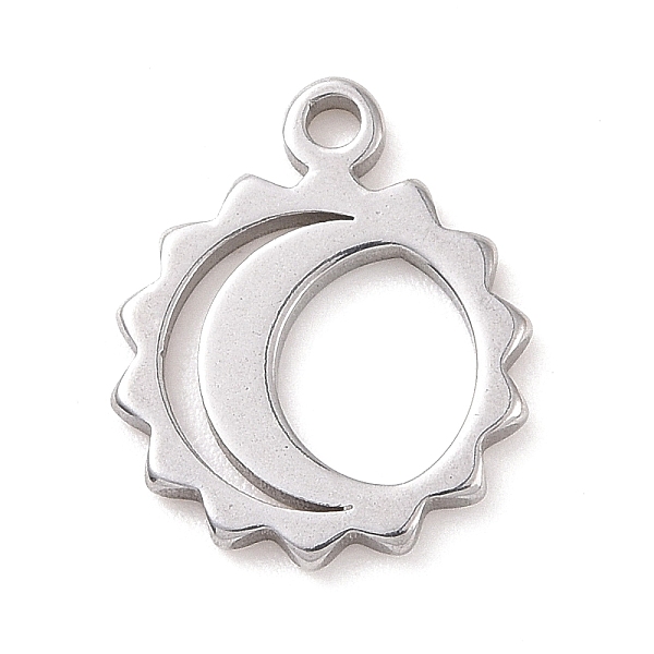 PandaHall 304 Stainless Steel Charms, Sun with Moon Charms, Stainless Steel Color, 11.5x9.5x1mm, Hole: 1.2mm 304 Stainless Steel Sun
PandaHall 304 Stainless Steel Charms, Sun with Moon Charms, Stainless Steel Color, 11.5x9.5x1mm, Hole: 1.2mm 304 Stainless Steel Sun
