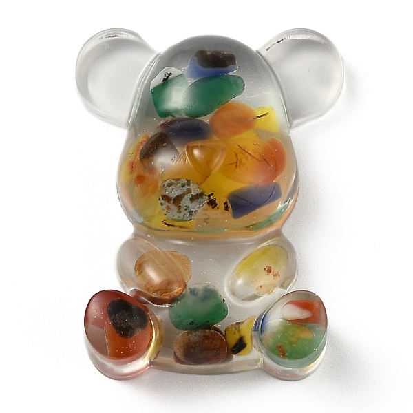 PandaHall Resin Display Decorations, with Natural Multi-Color Agate Chips Inside, Bear, 53.5~53.8x41~41.5x17.5~21mm Multi-Color Agate Bear
PandaHall Resin Display Decorations, with Natural Multi-Color Agate Chips Inside, Bear, 53.5~53.8x41~41.5x17.5~21mm Multi-Color Agate Bear