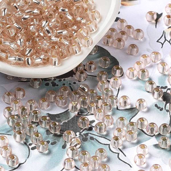 PandaHall Glass Seed Beads, Silver Lined, Round Hole, Round, Navajo White, 4x3mm, Hole: 1.2mm, 6429pcs/pound Glass
PandaHall Glass Seed Beads, Silver Lined, Round Hole, Round, Navajo White, 4x3mm, Hole: 1.2mm, 6429pcs/pound Glass