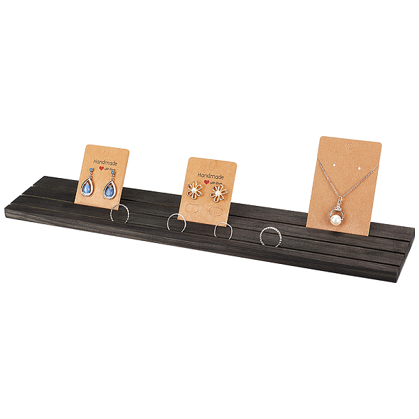 PandaHall 3-Slot Rectangle Wood Earring Display Card Stands, for Earring Organizer Holder, Black, 29.7x7.8x1.2cm, Slot: 2.5mm Wood Black
PandaHall 3-Slot Rectangle Wood Earring Display Card Stands, for Earring Organizer Holder, Black, 29.7x7.8x1.2cm, Slot: 2.5mm Wood Black