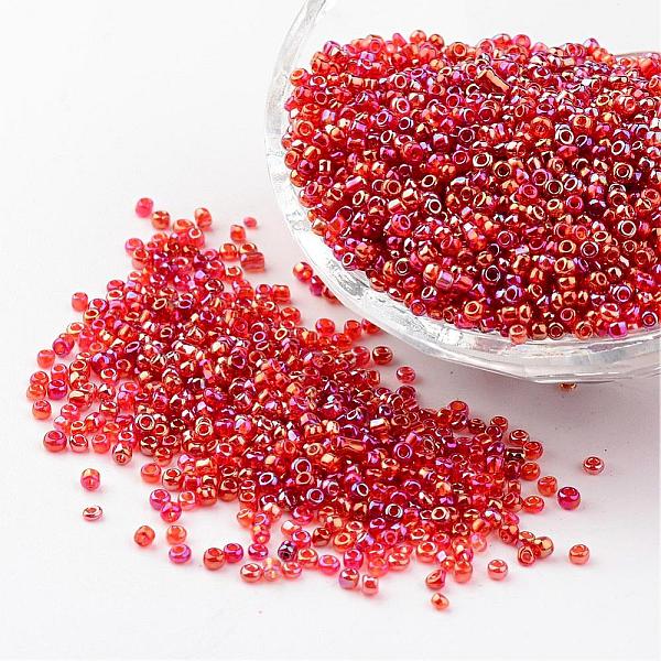 PandaHall Round Trans. Colors Rainbow Glass Seed Beads, Red, Size: about 2mm in diameter, hole:1mm, about 3306pcs/50g Glass Red
PandaHall Round Trans. Colors Rainbow Glass Seed Beads, Red, Size: about 2mm in diameter, hole:1mm, about 3306pcs/50g Glass Red
