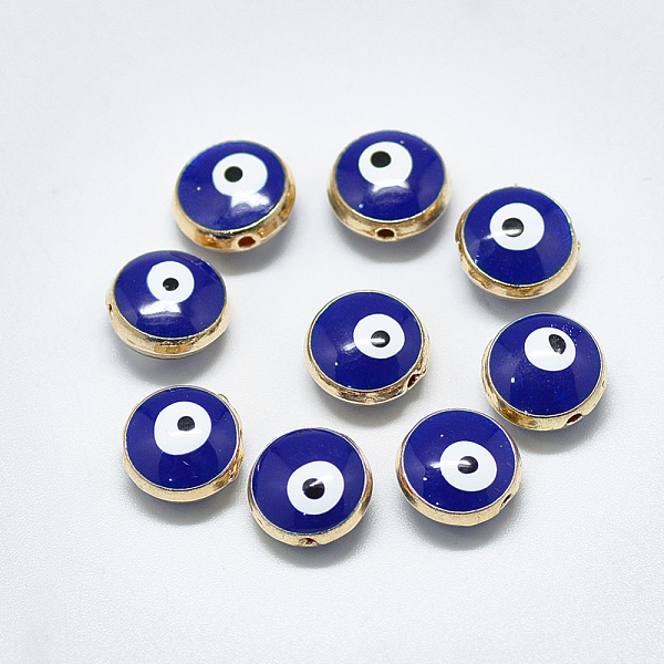 PandaHall Alloy Beads, with Enamel, Flat Round with Evil Eye, Light Gold, Blue, 10x6mm, Hole: 1.2mm Alloy+Enamel Evil Eye Blue
PandaHall Alloy Beads, with Enamel, Flat Round with Evil Eye, Light Gold, Blue, 10x6mm, Hole: 1.2mm Alloy+Enamel Evil Eye Blue