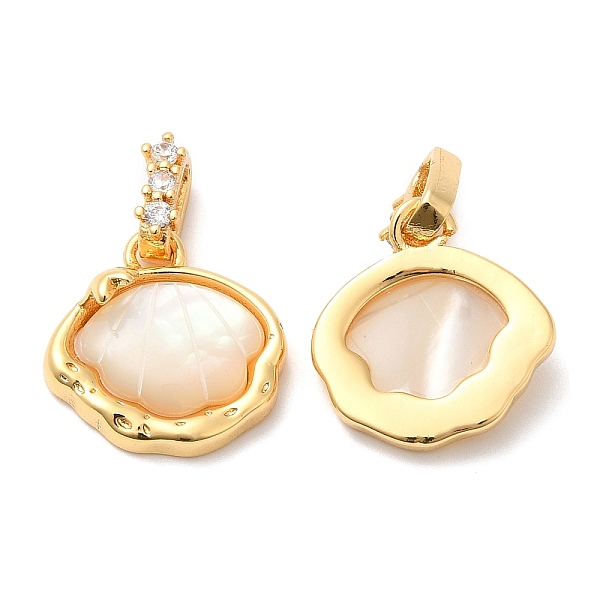 PandaHall Brass Micro Pave Cubic Zirconia Pendants, with Shell, Shell Shape, Real 18K Gold Plated, 16x15x5mm, Hole: 5.8x2.1mm Brass+Cubic..., Clear
PandaHall Brass Micro Pave Cubic Zirconia Pendants, with Shell, Shell Shape, Real 18K Gold Plated, 16x15x5mm, Hole: 5.8x2.1mm Brass+Cubic..., Clear