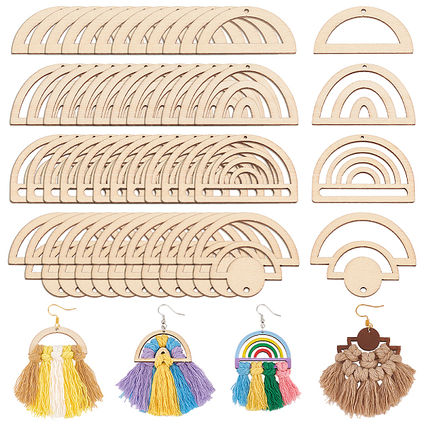 PandaHall 200Pcs 4 Style Fan Shape Hollow out Unfinished Wood Pendants, for DIY Earrings, Antique White, 1.85~3.25x3.8~4x0.2~0.25cm, Hole...
PandaHall 200Pcs 4 Style Fan Shape Hollow out Unfinished Wood Pendants, for DIY Earrings, Antique White, 1.85~3.25x3.8~4x0.2~0.25cm, Hole...