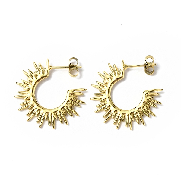 PandaHall Ion Plating(IP) 304 Stainless Steel Sun Stud Earrings, Half Hoop Earrings for Women, Golden, 1.5x24.5mm, Pin: 0.8mm 304 Stainless...
PandaHall Ion Plating(IP) 304 Stainless Steel Sun Stud Earrings, Half Hoop Earrings for Women, Golden, 1.5x24.5mm, Pin: 0.8mm 304 Stainless...