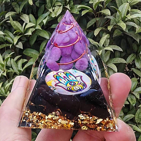 PandaHall Orgonite Pyramid Resin Energy Generators, Reiki Natural Obsidian Chips Inside for Home Office Desk Decoration, Hamsa Hand with Eye...
PandaHall Orgonite Pyramid Resin Energy Generators, Reiki Natural Obsidian Chips Inside for Home Office Desk Decoration, Hamsa Hand with Eye...