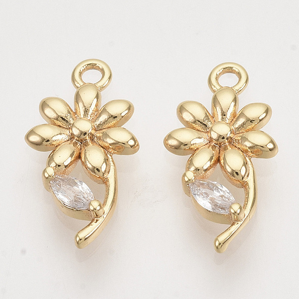 PandaHall Brass Micro Pave Clear Cubic Zirconia Pendants, Nickel Free, Flower, Real 18K Gold Plated, 20x11x2mm, Hole: 1.2mm Brass+Cubic...
PandaHall Brass Micro Pave Clear Cubic Zirconia Pendants, Nickel Free, Flower, Real 18K Gold Plated, 20x11x2mm, Hole: 1.2mm Brass+Cubic...