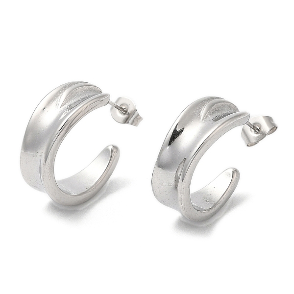 PandaHall 304 Stainless Steel Round Stud Earrings, Half Hoop Earrings, Stainless Steel Color, 19x8mm 304 Stainless Steel Round
PandaHall 304 Stainless Steel Round Stud Earrings, Half Hoop Earrings, Stainless Steel Color, 19x8mm 304 Stainless Steel Round