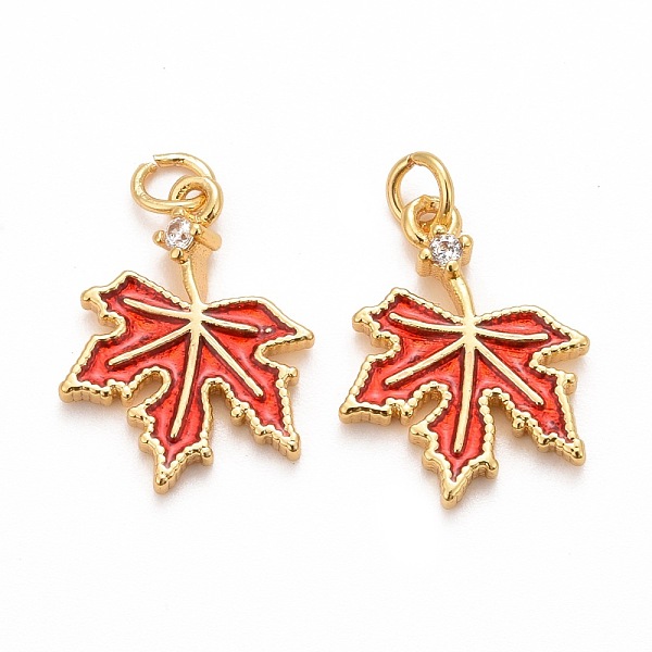 PandaHall Autumn Theme Brass Cubic Zirconia Charms, with Enamel, Cadmium Free & Lead Free, Golden, Maple Leaf, Crimson, 15x11x1.5mm, Hole..., Pink
PandaHall Autumn Theme Brass Cubic Zirconia Charms, with Enamel, Cadmium Free & Lead Free, Golden, Maple Leaf, Crimson, 15x11x1.5mm, Hole..., Pink
