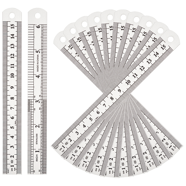 PandaHall UNICRAFTALE 20Pcs Stainless Steel Ruler 15cm Straight Edge Ruler Metal Ruler Set 6 Inch Rulers Bulk Ruler Measuring Tool Precision...
PandaHall UNICRAFTALE 20Pcs Stainless Steel Ruler 15cm Straight Edge Ruler Metal Ruler Set 6 Inch Rulers Bulk Ruler Measuring Tool Precision...