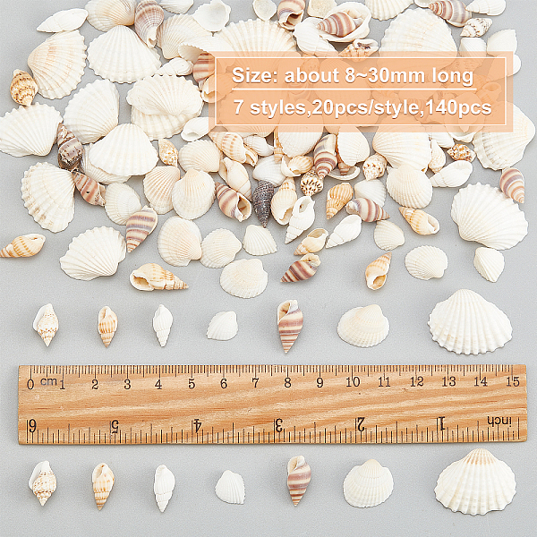 PandaHall Olycraft 140Pcs 7 Style Natural Conch Shell Beads, Colorful, 5~30mm, 20pcs/style Other Sea Shell Shell Shape
PandaHall Olycraft 140Pcs 7 Style Natural Conch Shell Beads, Colorful, 5~30mm, 20pcs/style Other Sea Shell Shell Shape
