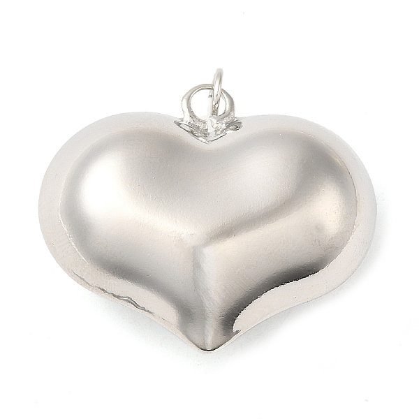 PandaHall Rack Plating Brass Pendants, with Jump Ring, Puffed Heart Charm, Platinum, 26x31x13mm, Hole: 3.5mm Brass Heart
PandaHall Rack Plating Brass Pendants, with Jump Ring, Puffed Heart Charm, Platinum, 26x31x13mm, Hole: 3.5mm Brass Heart