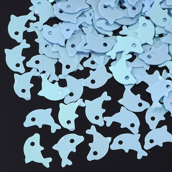 PandaHall Ornament Accessories, PVC Plastic Paillette/Sequins Charms, Dolphin, Sky Blue, 7.5~8x5x0.3mm, Hole: 0.9mm, about 20000pcs/500g PVC...
PandaHall Ornament Accessories, PVC Plastic Paillette/Sequins Charms, Dolphin, Sky Blue, 7.5~8x5x0.3mm, Hole: 0.9mm, about 20000pcs/500g PVC...