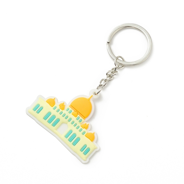 PandaHall Mosque Shaped Eid Mubarak Keychain PVC Plastic Keychain, with Iron Findings, Platinum, 9.3cm Plastic Others
PandaHall Mosque Shaped Eid Mubarak Keychain PVC Plastic Keychain, with Iron Findings, Platinum, 9.3cm Plastic Others