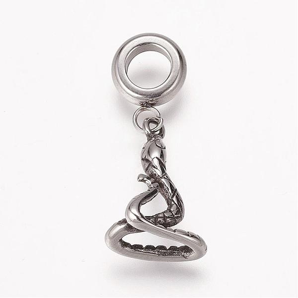 PandaHall 304 Stainless Steel European Dangle Charms, Large Hole Pendants, Antique Silver, Chinese Zodiac, Snake, 27mm, Hole: 5mm, Pendant...
PandaHall 304 Stainless Steel European Dangle Charms, Large Hole Pendants, Antique Silver, Chinese Zodiac, Snake, 27mm, Hole: 5mm, Pendant...