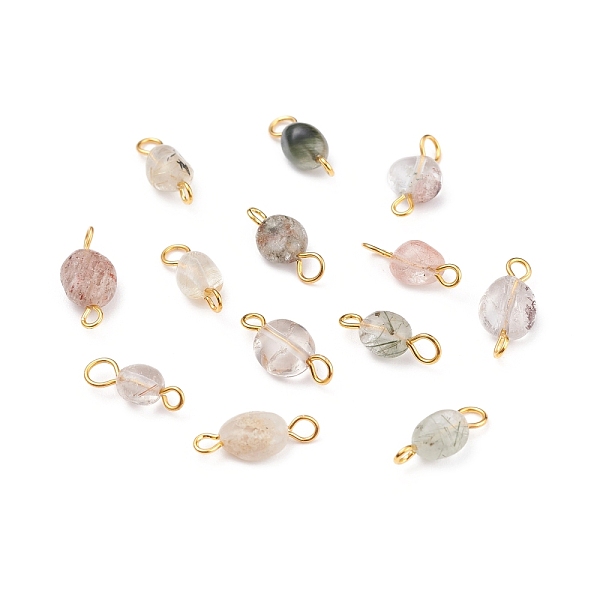 PandaHall Natural Green Lodolite Quartz/Garden Quartz Links Connectors, with Golden Iron Findings, Nuggets, 14~18x5~8x4~6mm, Hole: 1.5mm &...
PandaHall Natural Green Lodolite Quartz/Garden Quartz Links Connectors, with Golden Iron Findings, Nuggets, 14~18x5~8x4~6mm, Hole: 1.5mm &...