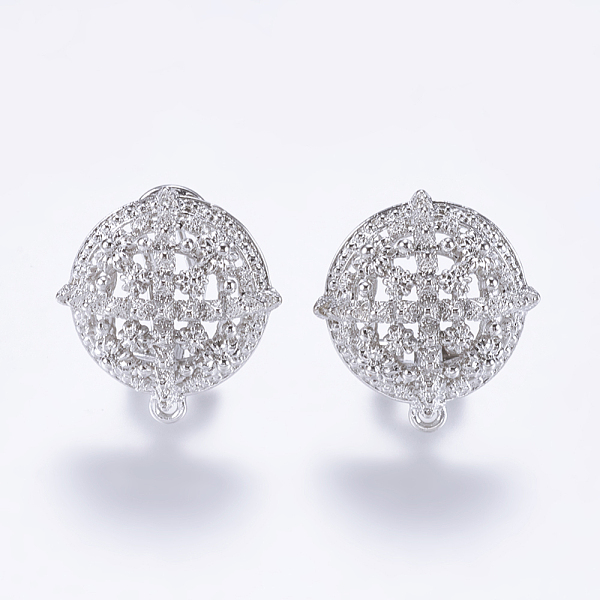PandaHall Alloy Stud Earring Findings, with Loop, Half Round, Platinum, 22x20mm, Hole: 1mm, Pin: 0.7mm Alloy Half Round
PandaHall Alloy Stud Earring Findings, with Loop, Half Round, Platinum, 22x20mm, Hole: 1mm, Pin: 0.7mm Alloy Half Round