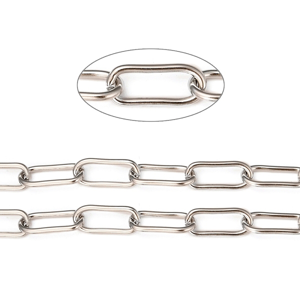 PandaHall 304 Stainless Steel Paperclip Chains, Drawn Elongated Cable Chains, with Spool, Unweled, Stainless Steel Color, 17x7x1.5mm, about...
PandaHall 304 Stainless Steel Paperclip Chains, Drawn Elongated Cable Chains, with Spool, Unweled, Stainless Steel Color, 17x7x1.5mm, about...