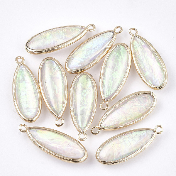 PandaHall Resin Pendants, with Brass Findings, teardrop, Golden, Colorful, 29.5~30.5x11.5x6.5mm, Hole: 1.5mm Brass+Resin Teardrop
PandaHall Resin Pendants, with Brass Findings, teardrop, Golden, Colorful, 29.5~30.5x11.5x6.5mm, Hole: 1.5mm Brass+Resin Teardrop