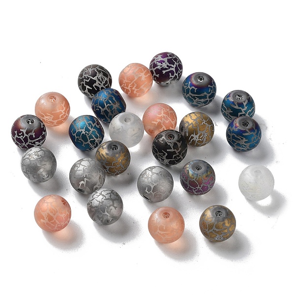 PandaHall Electroplate Glass Beads, Frosted, Round with Pattern, Mixed Color, 8~8.5mm, Hole: 1.5mm Glass Others Multicolor
PandaHall Electroplate Glass Beads, Frosted, Round with Pattern, Mixed Color, 8~8.5mm, Hole: 1.5mm Glass Others Multicolor
