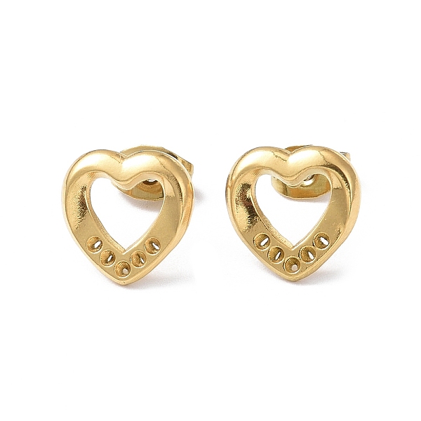 PandaHall Ion Plating(IP) 304 Stainless Steel Hollow Out Heart Stud Earring Finding, Earring Settings for Rhinestone, Golden, 11x11mm, Pin...
PandaHall Ion Plating(IP) 304 Stainless Steel Hollow Out Heart Stud Earring Finding, Earring Settings for Rhinestone, Golden, 11x11mm, Pin...