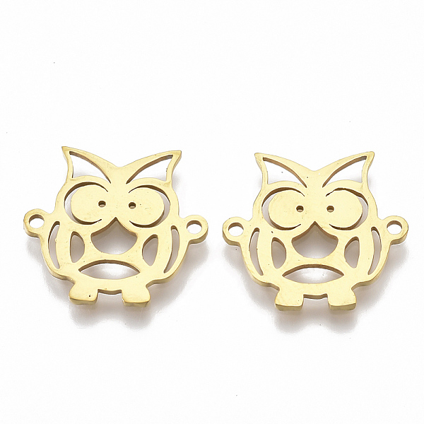 PandaHall 201 Stainless Steel Links connectors, Laser Cut Links, Owl, Golden, 16.5x17.5x1mm, Hole: 1mm 201 Stainless Steel Owl
PandaHall 201 Stainless Steel Links connectors, Laser Cut Links, Owl, Golden, 16.5x17.5x1mm, Hole: 1mm 201 Stainless Steel Owl