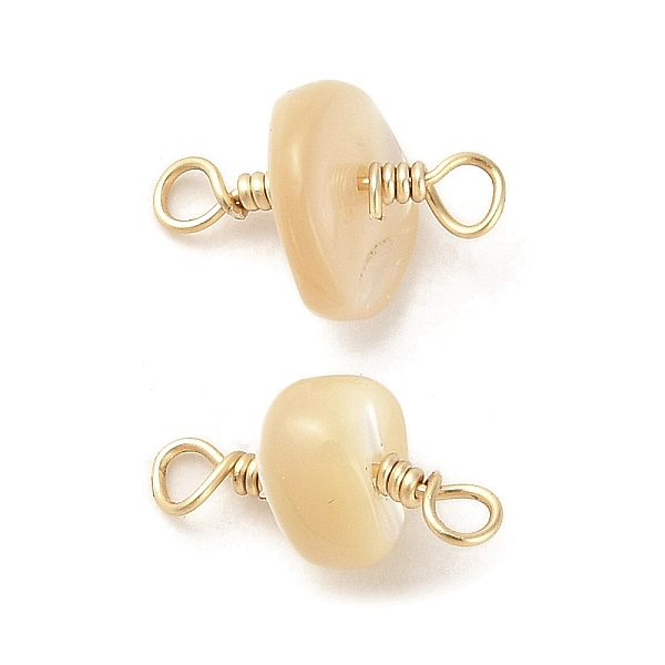 PandaHall Natural Shell Nuggets Links Connector Charms, with Rack Plating Brass Double Loops, Wheat, 13~14x6~7x6~8mm, Hole: 1.8mm Shell..., Orange
PandaHall Natural Shell Nuggets Links Connector Charms, with Rack Plating Brass Double Loops, Wheat, 13~14x6~7x6~8mm, Hole: 1.8mm Shell..., Orange