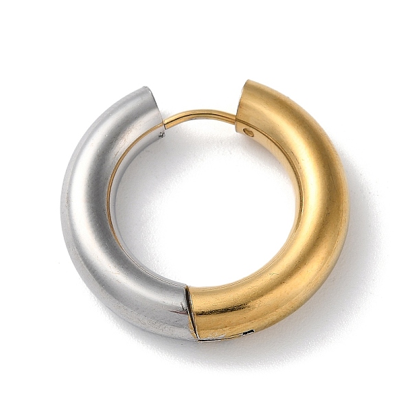 PandaHall Two Tone 304 Stainless Steel Huggie Hoop Earrings, Golden & Stainless Steel Color, 25.5x26x5mm 304 Stainless Steel Ring
PandaHall Two Tone 304 Stainless Steel Huggie Hoop Earrings, Golden & Stainless Steel Color, 25.5x26x5mm 304 Stainless Steel Ring