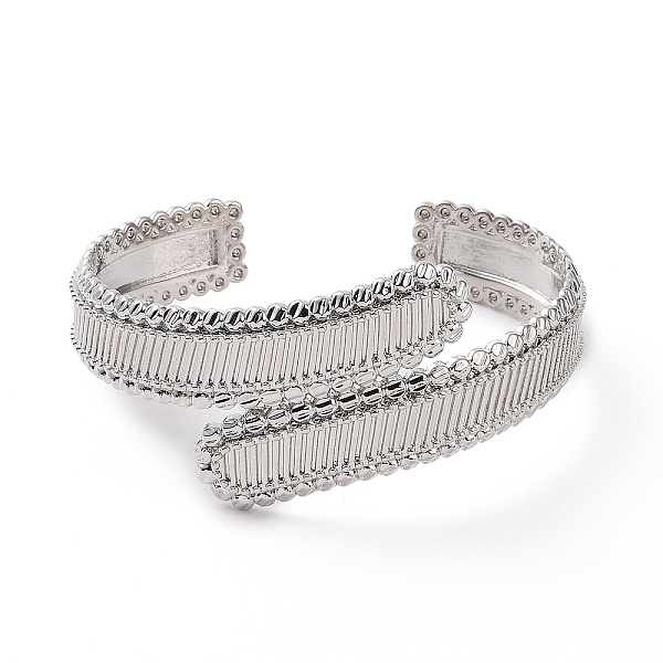 PandaHall Brass Rectangle Open Cuff Bangle for Women, Platinum, Inner Diameter: 2-3/8 inch(5.9cm) Brass
PandaHall Brass Rectangle Open Cuff Bangle for Women, Platinum, Inner Diameter: 2-3/8 inch(5.9cm) Brass
