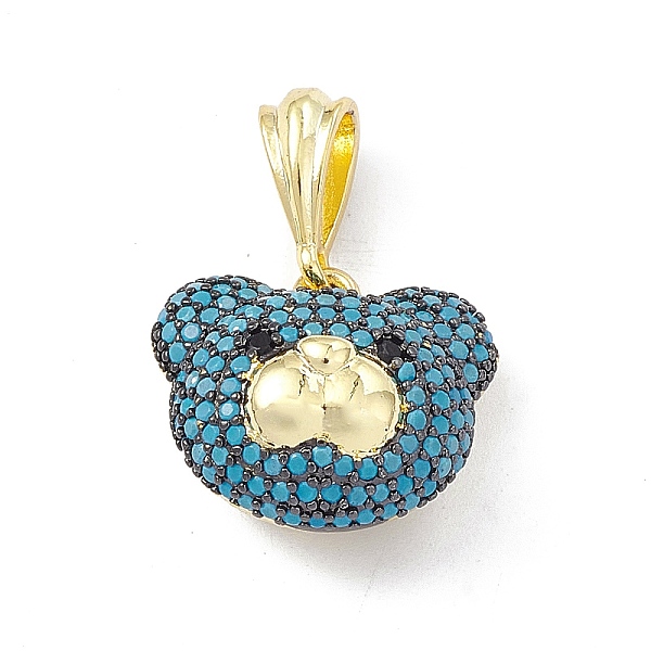 PandaHall Brass Micro Pave Cubic Zirconia Pendants, Bear Head Charm, Golden, Turquoise, 16.5x18.5x11mm, Hole: 6.5x3mm Brass+Cubic Zirconia..., Green
PandaHall Brass Micro Pave Cubic Zirconia Pendants, Bear Head Charm, Golden, Turquoise, 16.5x18.5x11mm, Hole: 6.5x3mm Brass+Cubic Zirconia..., Green