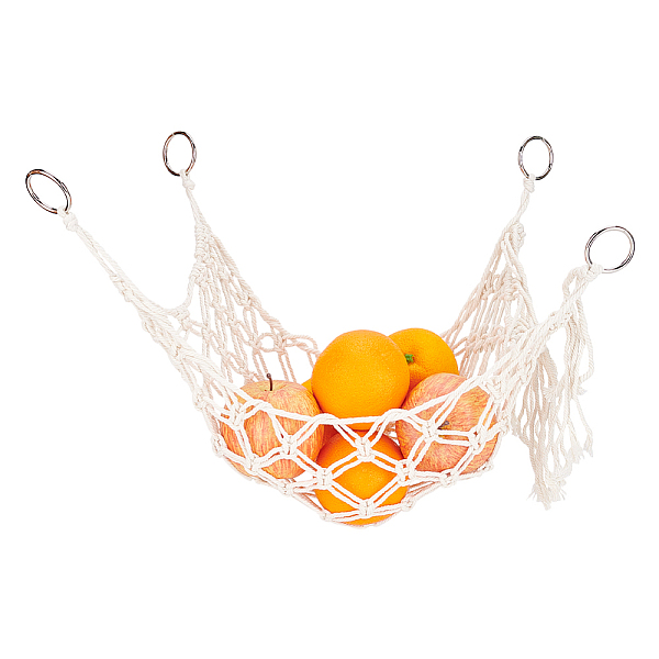 PandaHall Hanging Fruit Macrame Basket, Cotton Knitting Net Bag, Boho String Bag, with Iron Ring, for Kitchen, Floral White, 630x85x7mm...
PandaHall Hanging Fruit Macrame Basket, Cotton Knitting Net Bag, Boho String Bag, with Iron Ring, for Kitchen, Floral White, 630x85x7mm...