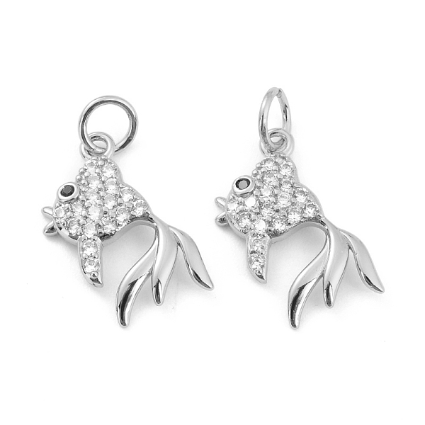 PandaHall Brass Micro Pave Cubic Zirconia Pendants, with Jump Rings, Long-Lasting Plated, Cadmium Free & Lead Free, Fish, Platinum..., Clear
PandaHall Brass Micro Pave Cubic Zirconia Pendants, with Jump Rings, Long-Lasting Plated, Cadmium Free & Lead Free, Fish, Platinum..., Clear