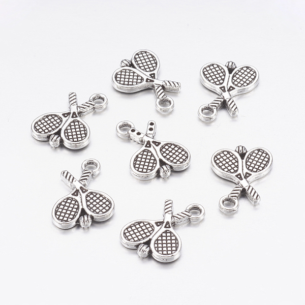 PandaHall Tibetan Style Zinc Alloy Pendants, Sports Charms, Lead Free & Cadmium Free, Tennis Racket, Antique Silver, 20x14x3mm, Hole: 2mm...
PandaHall Tibetan Style Zinc Alloy Pendants, Sports Charms, Lead Free & Cadmium Free, Tennis Racket, Antique Silver, 20x14x3mm, Hole: 2mm...