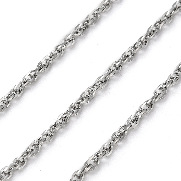 PandaHall 304 Stainless Steel Rope Chain, Unwelded, with Spool, Stainless Steel Color, 3x2x0.5mm, about 328.08 Feet(100m)/Roll 304 Stainless...
PandaHall 304 Stainless Steel Rope Chain, Unwelded, with Spool, Stainless Steel Color, 3x2x0.5mm, about 328.08 Feet(100m)/Roll 304 Stainless...