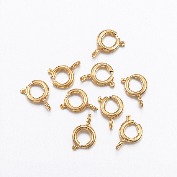 PandaHall Ion Plating(IP) 304 Stainless Steel Spring Ring Clasps, Golden, 7.5x5x1.2mm, Hole: 1.5mm 304 Stainless Steel
PandaHall Ion Plating(IP) 304 Stainless Steel Spring Ring Clasps, Golden, 7.5x5x1.2mm, Hole: 1.5mm 304 Stainless Steel
