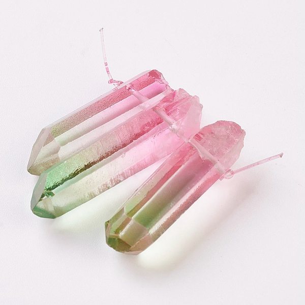 PandaHall Natural Quartz Crystal Pointed Pendants, Dyed, Colorful, 26~50x5~10x5~10mm, Hole: 1mm, 3pcs/set Quartz Crystal Nuggets
PandaHall Natural Quartz Crystal Pointed Pendants, Dyed, Colorful, 26~50x5~10x5~10mm, Hole: 1mm, 3pcs/set Quartz Crystal Nuggets