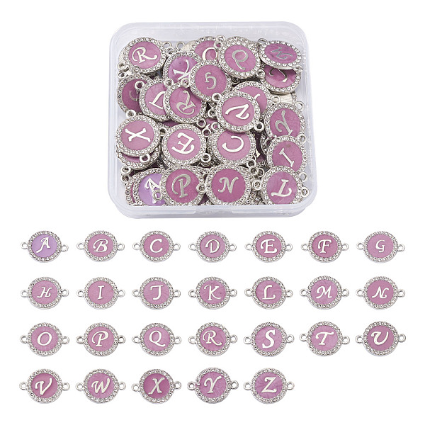 PandaHall 26 Letters Alloy Enamel Links Connectors, with Crystal Rhinestones, Flat Round with Letter, Letter A~Z, 22x16x2mm, Hole: 1.8mm, 26..., Clear
PandaHall 26 Letters Alloy Enamel Links Connectors, with Crystal Rhinestones, Flat Round with Letter, Letter A~Z, 22x16x2mm, Hole: 1.8mm, 26..., Clear