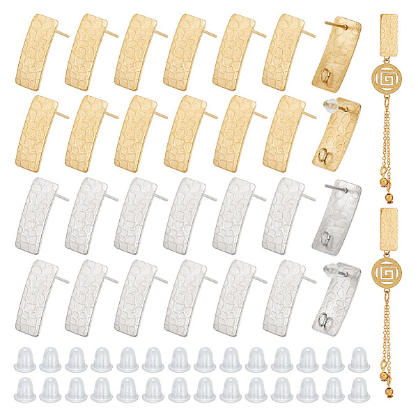 PandaHall UNICRAFTALE 32 Pcs 2 Colors Stainless Steel Stud Earring Findings Rectangle Stud Earring Post with Loops with Earring Backs...
PandaHall UNICRAFTALE 32 Pcs 2 Colors Stainless Steel Stud Earring Findings Rectangle Stud Earring Post with Loops with Earring Backs...
