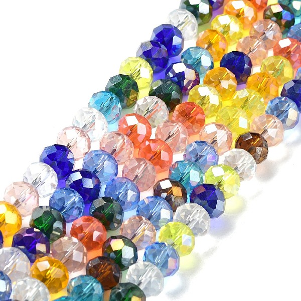 PandaHall Glass Beads Strands, Faceted, Rondelle, Mixed Color, 10x8mm, Hole: 1mm, about 63~65pcs/strand, 19.2~20 inch(48~50cm) Glass..., Multicolor
PandaHall Glass Beads Strands, Faceted, Rondelle, Mixed Color, 10x8mm, Hole: 1mm, about 63~65pcs/strand, 19.2~20 inch(48~50cm) Glass..., Multicolor