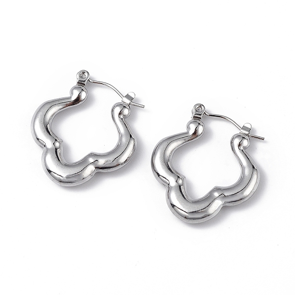 PandaHall 304 Stainless Steel Flower Hoop Earrings for Women, Stainless Steel Color, 25x22x4mm, Pin: 0.6mm 304 Stainless Steel Flower
PandaHall 304 Stainless Steel Flower Hoop Earrings for Women, Stainless Steel Color, 25x22x4mm, Pin: 0.6mm 304 Stainless Steel Flower