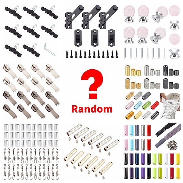 PandaHall Lucky Bag, Including Random Styles Spray Painted Zinc Alloy End Caps, with Screw, Column & Round Tube, Random Color Glass..., Multicolor
PandaHall Lucky Bag, Including Random Styles Spray Painted Zinc Alloy End Caps, with Screw, Column & Round Tube, Random Color Glass..., Multicolor