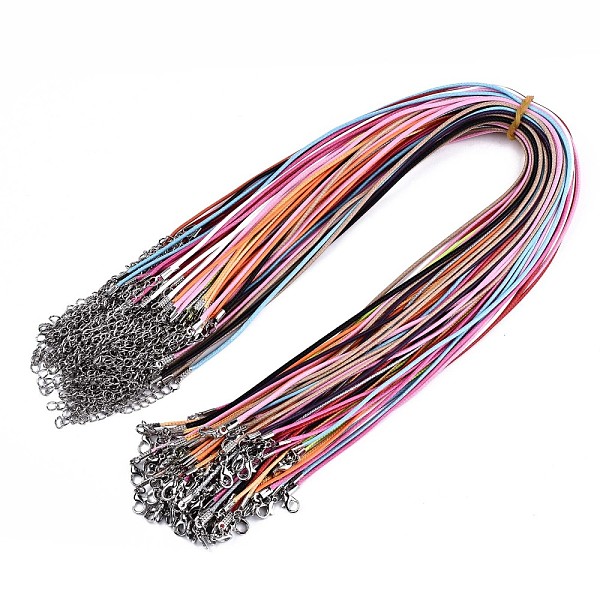 PandaHall Waxed Cotton Cord Necklace Making, with Alloy Lobster Claw Clasps and Iron End Chains, Platinum, Mixed Color, 17.12 inch(43.5cm)..., Multicolor
PandaHall Waxed Cotton Cord Necklace Making, with Alloy Lobster Claw Clasps and Iron End Chains, Platinum, Mixed Color, 17.12 inch(43.5cm)..., Multicolor