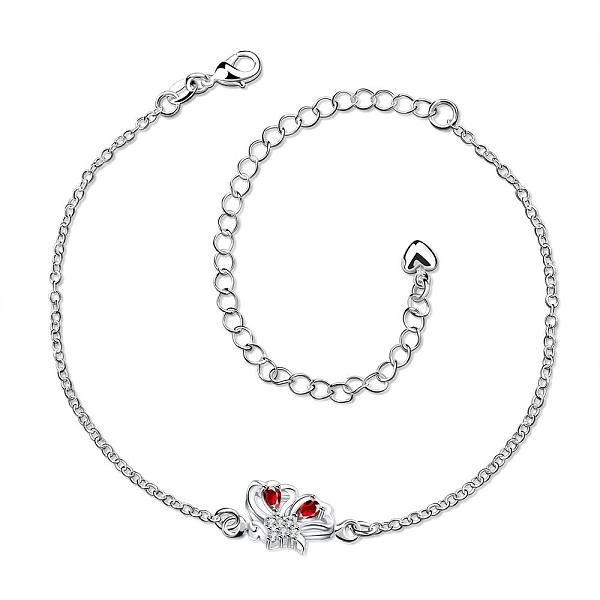 PandaHall Brass Cubic Zirconia Butterfly Anklets, with Lobster Claw Clasps and Extender Chains, Red, Silver, 203mm Brass Red
PandaHall Brass Cubic Zirconia Butterfly Anklets, with Lobster Claw Clasps and Extender Chains, Red, Silver, 203mm Brass Red