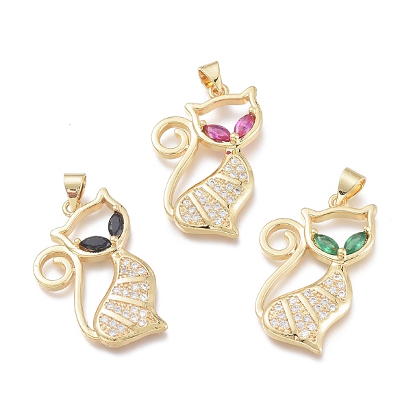PandaHall Brass Micro Pave Clear Cubic Zirconia Pendants, Cat, Real 18K Gold Plated, Mixed Color, 28.5x17.5x3.5mm, Hole: 3X4.5mm Brass+Cubic..., Multicolor
PandaHall Brass Micro Pave Clear Cubic Zirconia Pendants, Cat, Real 18K Gold Plated, Mixed Color, 28.5x17.5x3.5mm, Hole: 3X4.5mm Brass+Cubic..., Multicolor