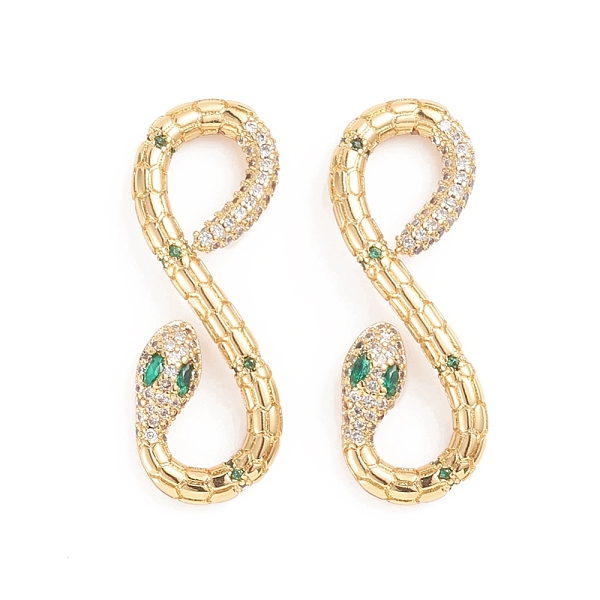 PandaHall Brass Micro Pave Cubic Zirconia Links, Snake, Golden, 32.5x12x3mm, Hole: 6x10mm Brass+Cubic Zirconia Snake
PandaHall Brass Micro Pave Cubic Zirconia Links, Snake, Golden, 32.5x12x3mm, Hole: 6x10mm Brass+Cubic Zirconia Snake