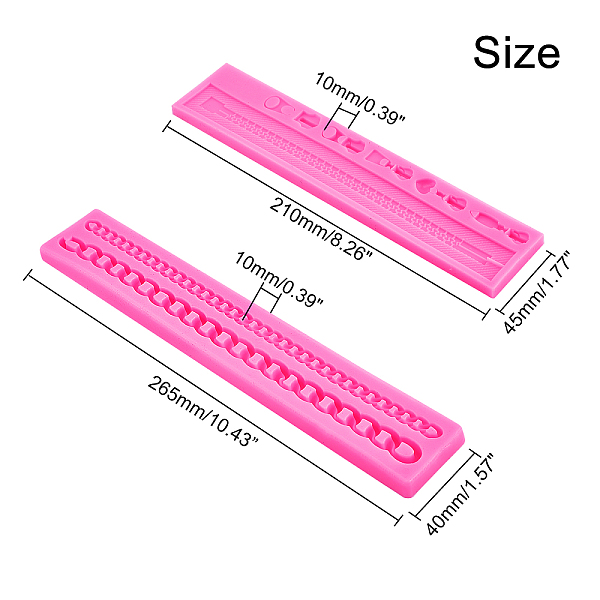 PandaHall AHANDMAKER Chain Shape Fondant Molds, Food Grade Silicone Molds, with Disposable Latex Finger Cots and 304 Stainless Steel Beading...
PandaHall AHANDMAKER Chain Shape Fondant Molds, Food Grade Silicone Molds, with Disposable Latex Finger Cots and 304 Stainless Steel Beading...