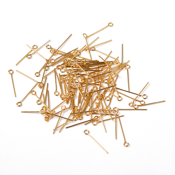 PandaHall Golden Plated Brass Eye Pin Jewery Making Findings, Cadmium Free & Lead Free, 20x0.7mm, Hole: 2mm Brass
PandaHall Golden Plated Brass Eye Pin Jewery Making Findings, Cadmium Free & Lead Free, 20x0.7mm, Hole: 2mm Brass